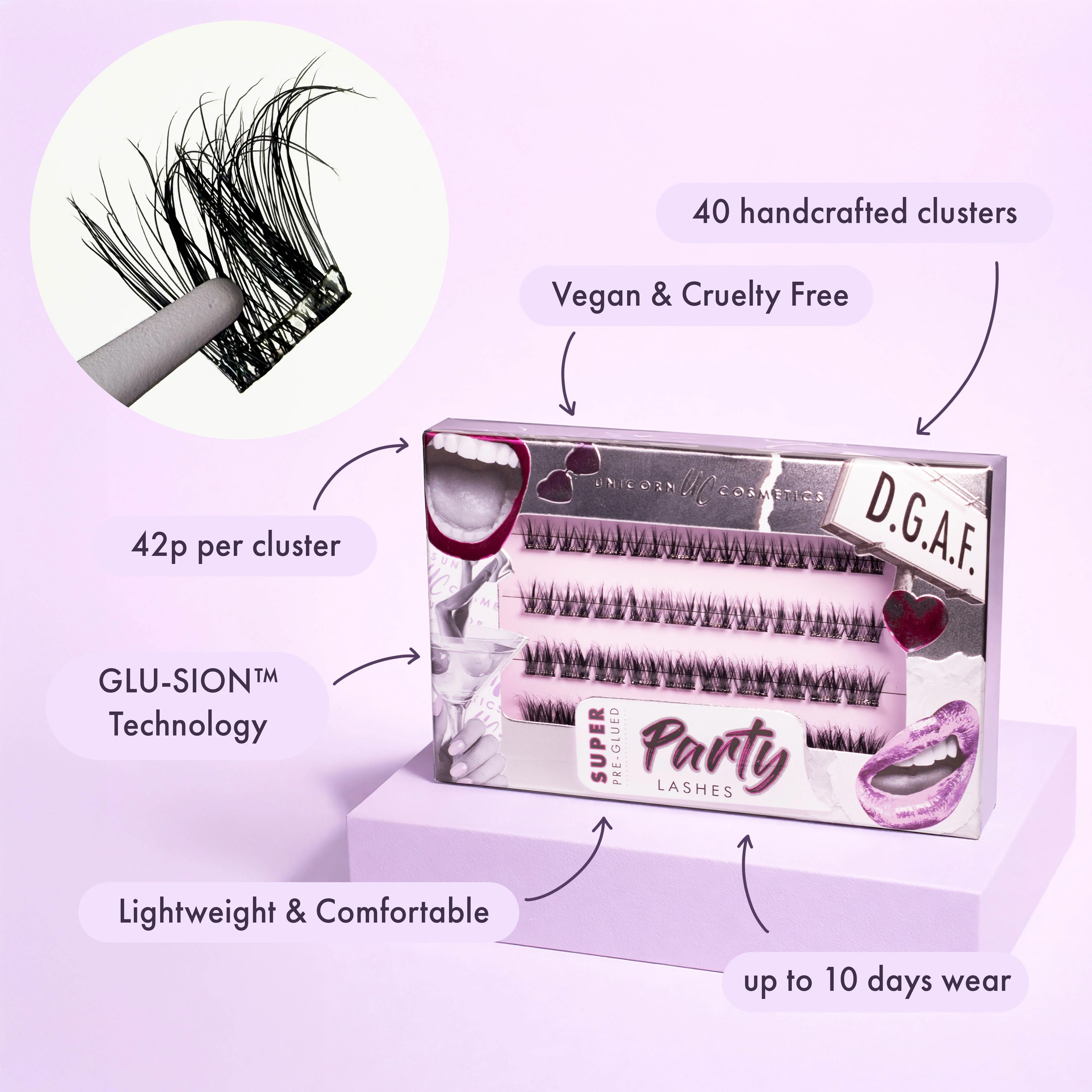D.G.A.F Super Pre-Glued Party Lashes - Image 9