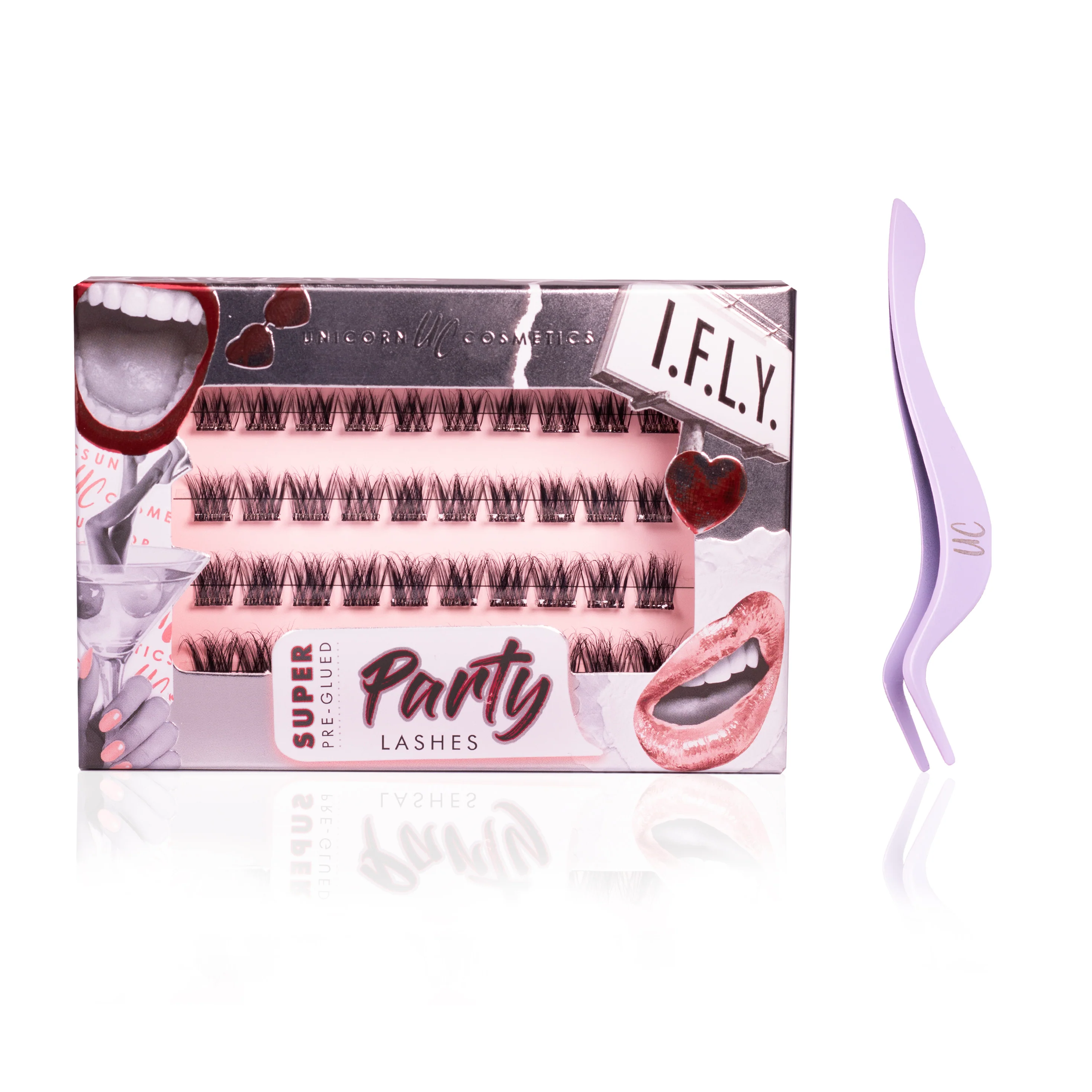 I.F.L.Y. Super Pre-Glued Party Lashes + Tweezer Duo - Image 3